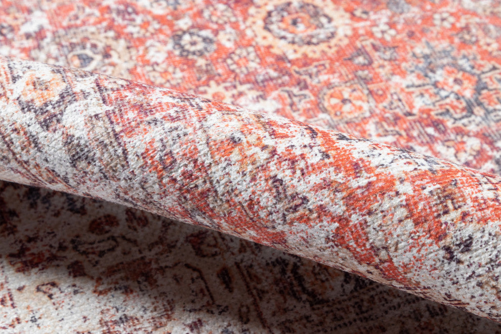 Momeni Chandler Cotton Polyester Traditional Red Rug 7'6" X 9'6"