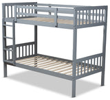 Baxton Studio Jude Modern and Contemporary Grayed Wood Twin Size Bunk Bed