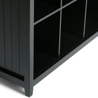 Acadian SOLID WOOD 9 Cube Bookcase and Storage Unit, Black