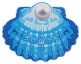 Sea Shell PVC Bathroom Mat, Light Blue, 19" x 26", Covers 3.2 sq ft