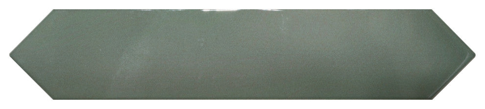 Italy Ceramic 2.5"x13" Subway Wall Tile, Jade, Case of 12.3 Sq Ft, Sample