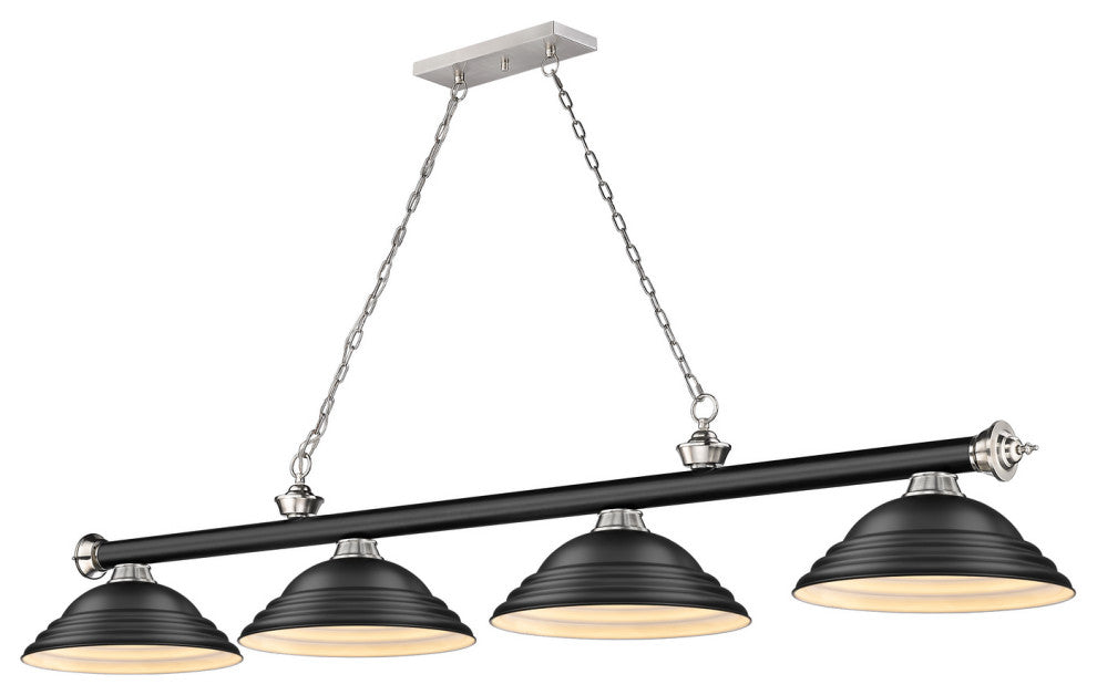 Zlite 2306-4MB-BN-SMB 4-Light Billiard, Matte Black