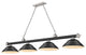 Zlite 2306-4MB-BN-SMB 4-Light Billiard, Matte Black