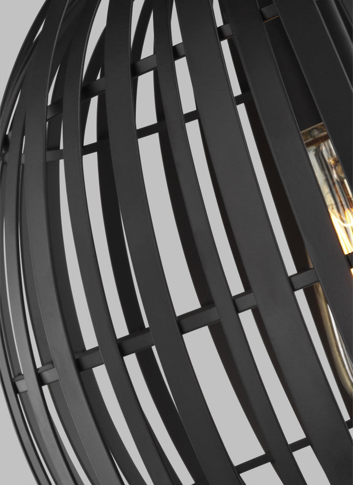 Hanalei Small One Light Pendant, Midnight Black