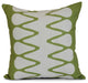 Green Zipped, Geometric Print Pillow, 18"x18"