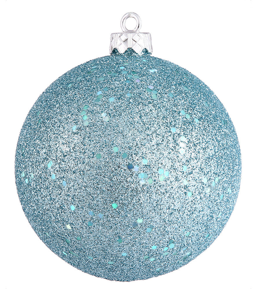 Vickerman 4" Baby Blue Sequin Ball Ornament, 6 per Bag