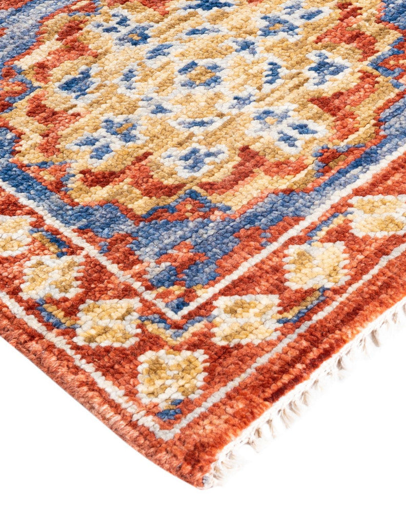 Modern One-of-a-Kind Handmade Area Rug Rust, 8' 1" x 10' 3"