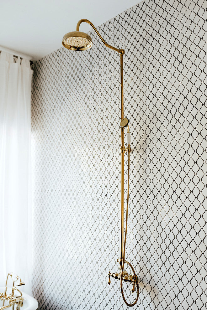Kingston Brass Rain Drop Shower System, Polished Brass