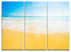 "Long Waves on Sand Under Blue Sky" Metal Wall Art, 3 Panels, 36"x28"