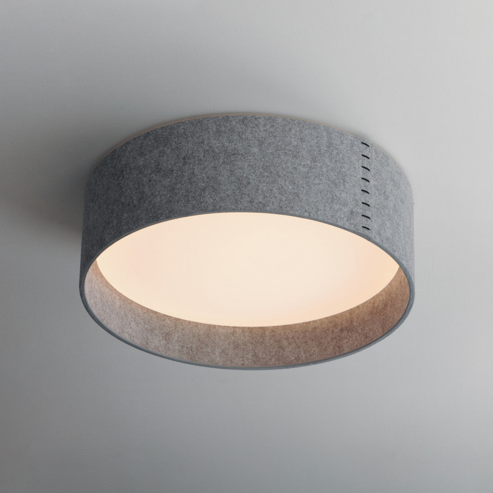 Maxim 10222 Prime 20"W LED Flush Mount Drum Ceiling Fixture - Grey