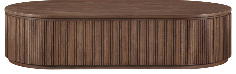 Moana Wood Storage Coffee Table, Brown, 64" W X 32" D