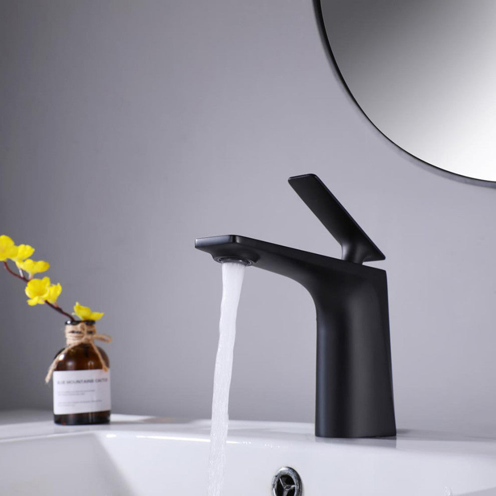 Deck Mounted Single Handle Bathroom Sink Faucet