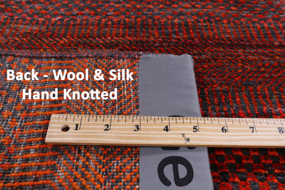 Wool & Silk Super Savannah Gabbeh Handmade Runner Rug 2' 7" X 10' 0" - Q13066