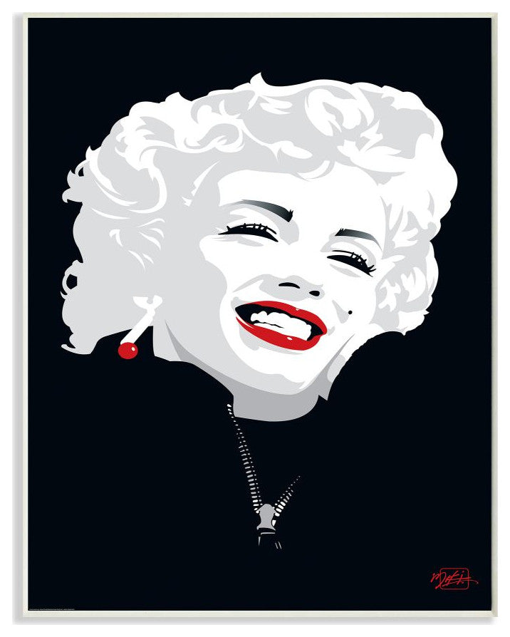 Stupell Industries Abstract Marilyn Portrait Vintage Movie Star, 10 x 15