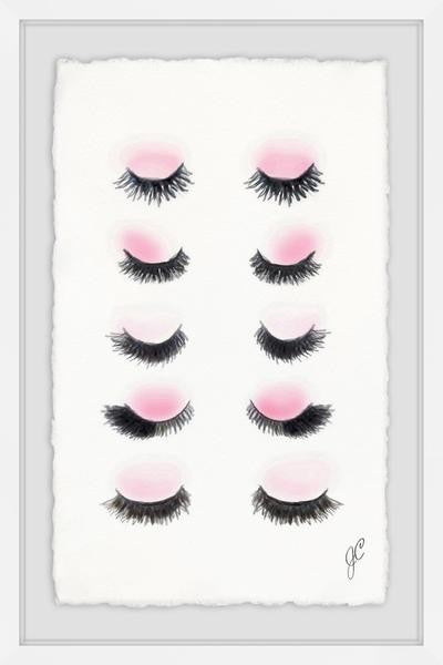 "Rows of Lashes" Framed Painting Print, 16"x24"