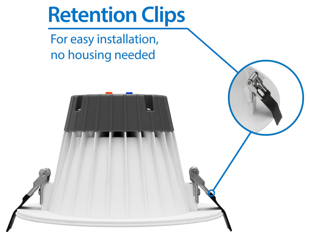 CLR-Select 6-inch Nickel Commercial Canless LED Downlight Kit