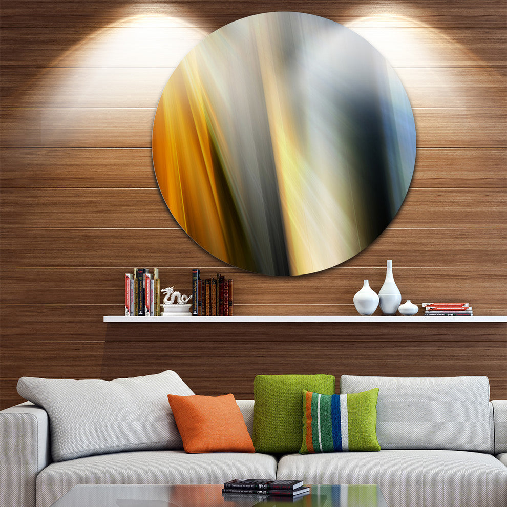 Rays Of Speed Vertical, Abstract Digital Art Round Wall Art, 36"