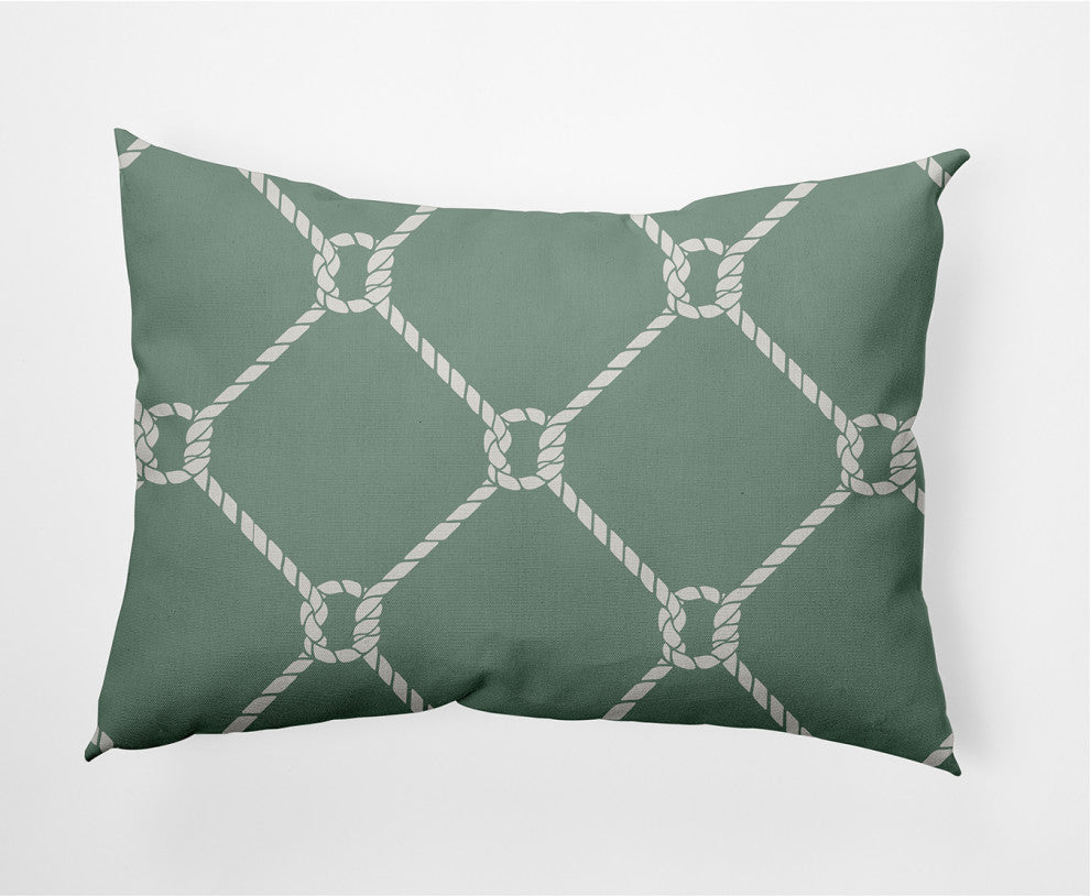14x20" Ahoy! Nautical Decorative Indoor Pillow, Sage