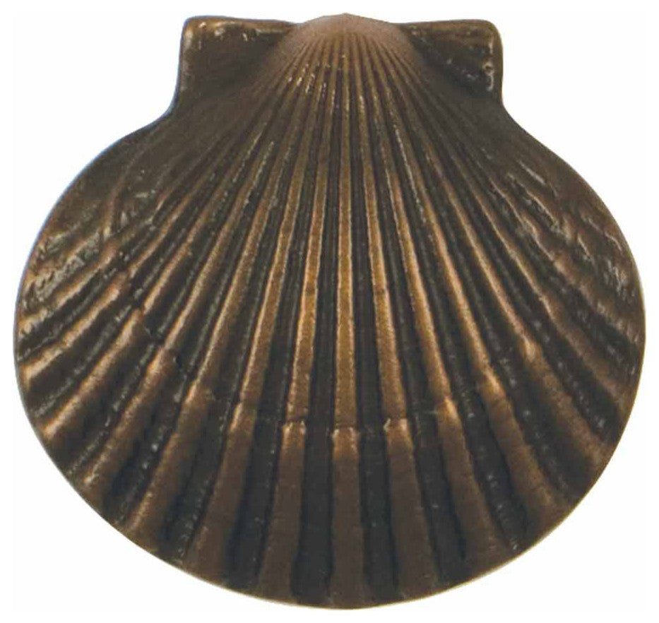 Scallop Doorbell Ringer, Oiled Bronze