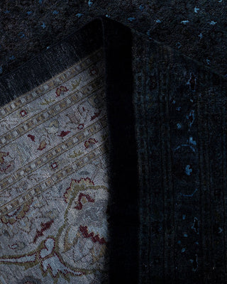 Overdyed, One-of-a-Kind Hand-Knotted Area Rug Black, 11'10"x18'5"