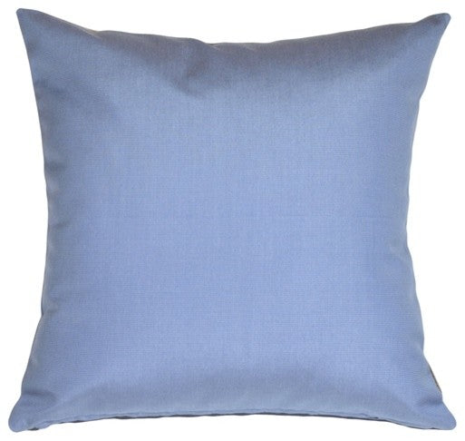 Pillow Decor - Sunbrella Solid Color Outdoor Pillow, Air Blue, 20" X 20"