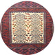 Ahgly Company Indoor Round Traditional Area Rugs, 4' Round