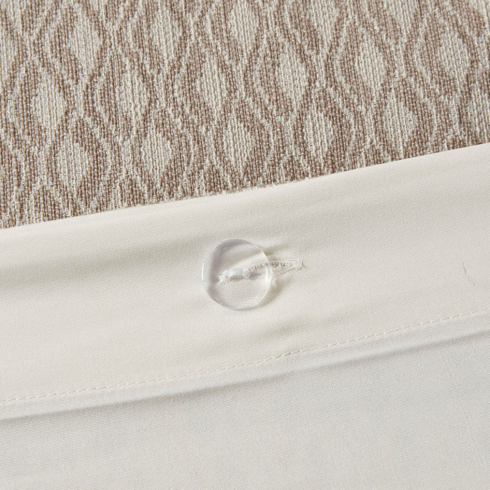Madison Park Signature Grace Button Accent Taupe Duvet Cover Set w Insert, King