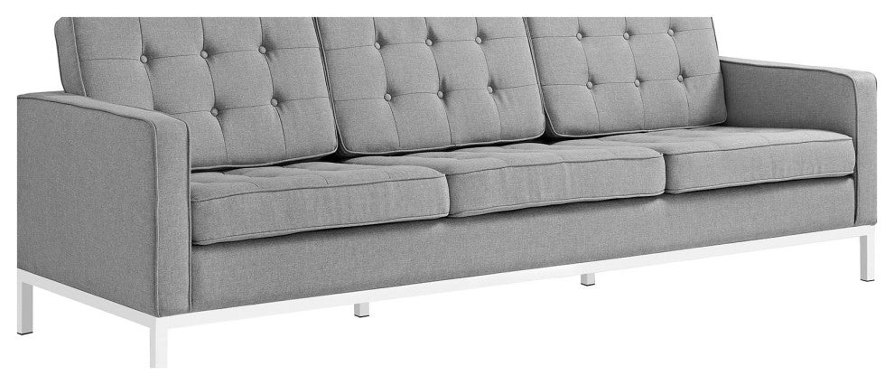 Modway Delve Velvet Sofa, Gray