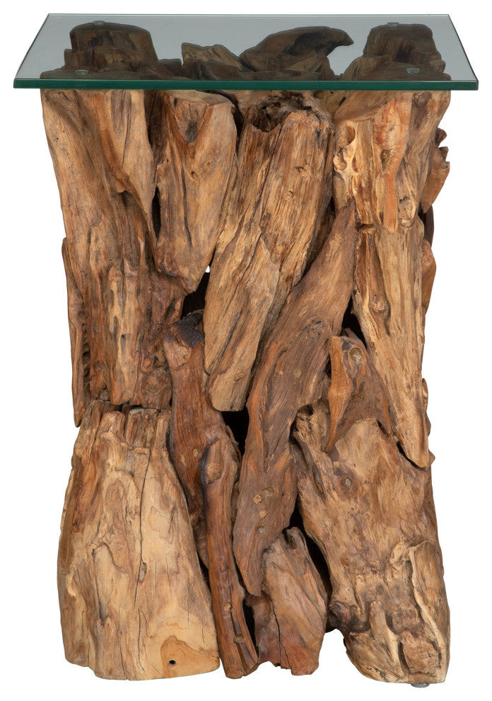 Uttermost Rozel Teak Wood End Table