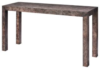 Archer Burl Wood Console, Grey
