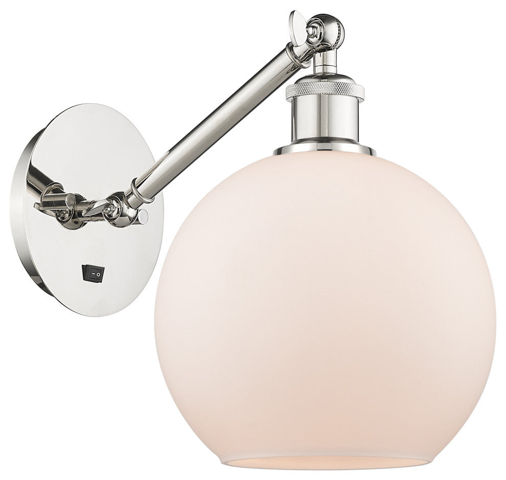 Innovations 317-1W-PN-G121-8-LED 1-Light Sconce, Polished Nickel