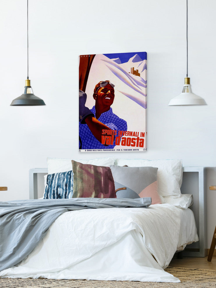 "Val Daosta" Painting Print on Wrapped Canvas, 12"x18"
