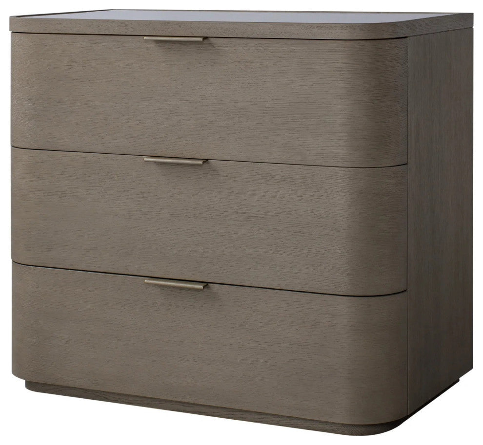 Sonder Living Hampstead Nightstand 3 Drawer | Smoked Oak