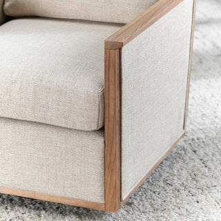 Norman Swivel Accent Chair, Natural