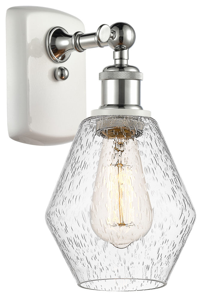 Innovations 516-1W-WPC-G654-6-LED 1-Light Sconce, White, Polished Chrome