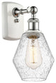 Innovations 516-1W-WPC-G654-6-LED 1-Light Sconce, White, Polished Chrome
