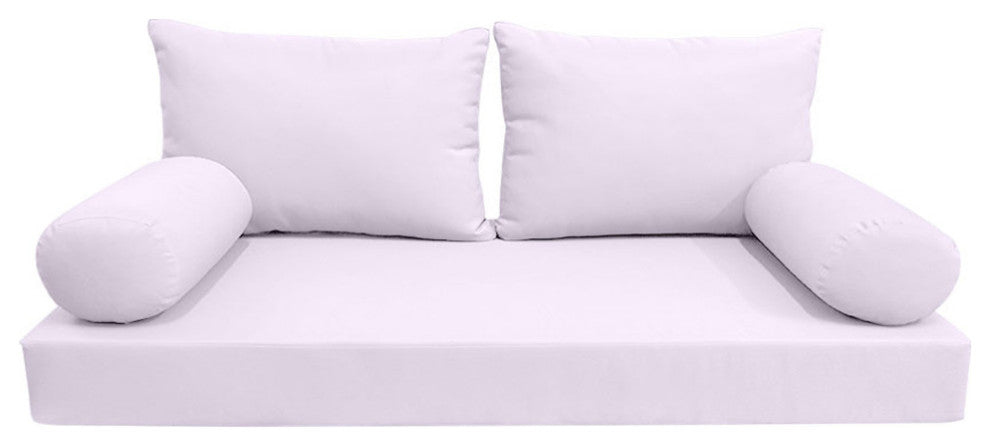 S2 Twin Size 5PC Knife Edge Daybed Mattress Cushion Bolster Complete Set AD107