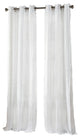 Merle Semi-Sheer Grommet Window Curtain Panel 37x84", White