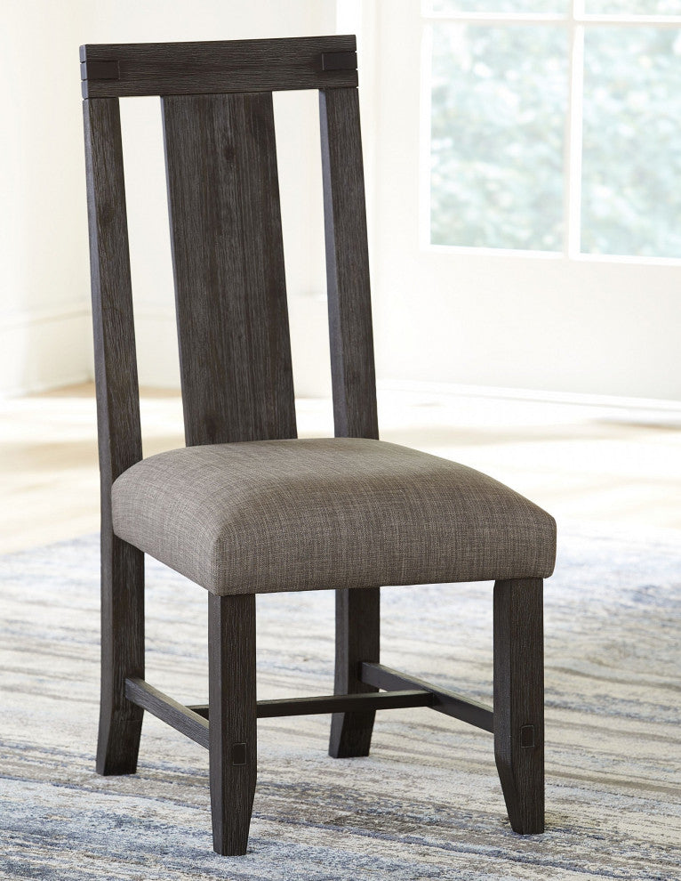 Modus Meadow 7 Piece Rectangular Dining Set With Uphostered Chair, Graphite