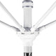 11' Matted White Collar Tilt Lift Fiberglass Rib Aluminum Umbrella, Sunbrella, Cocoa