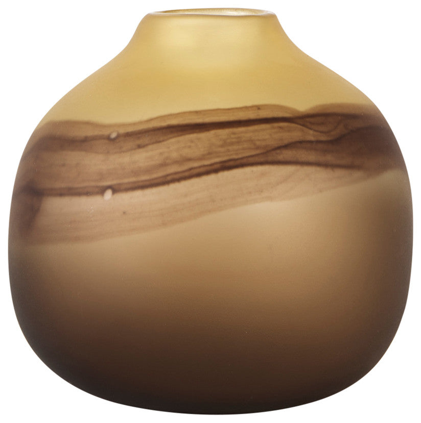 Pyla Short YelloWith Brown Glass Sand Dune Inspired Vase