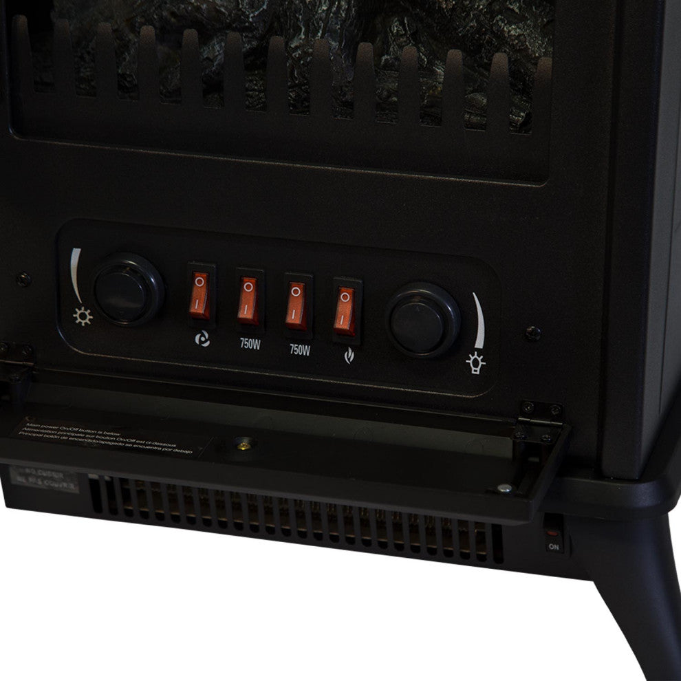 Comfort Glow Ashton Electric Stove Black