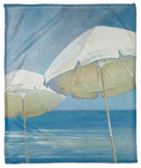 Painted Beach Umbrellas 50x60 Throw Blanket