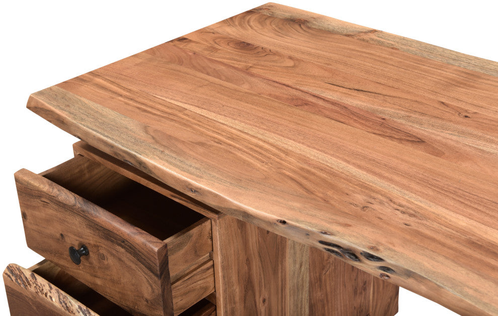 Stafford 2-piece Live Edge Solid Wood Desk Set
