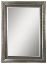 Uttermost Gilford Contemporary Wood Mirror in Antique Silver/Black/Gray