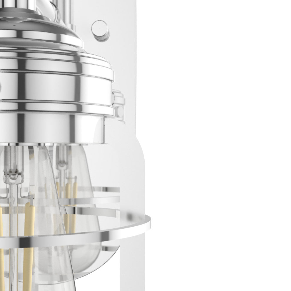Hunter Starklake Chrome 1-Light Sconce Wall Fixture