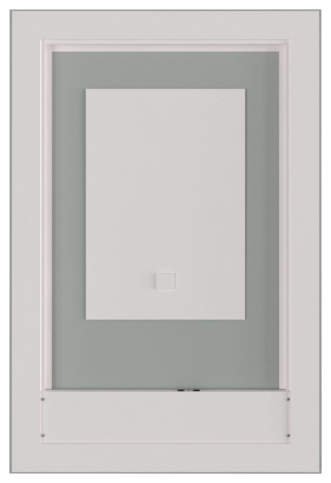Rectangular Frameless Dimmable Anti-Fog Wall Mounted LED Bathroom Vanity Mirror, 24" X 36"