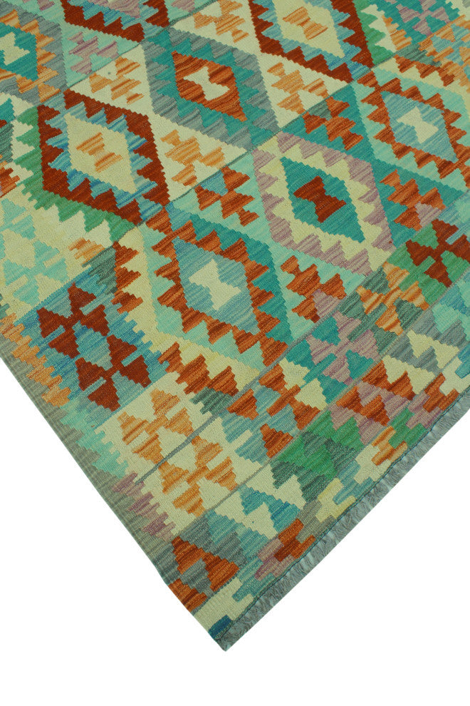 Sangat Kilim Askhat Rust/Gray Rug, 4'0x5'10
