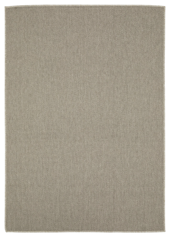 Cannes Solid Diamond Grey/ Light Grey Indoor-Outdoor Area Rug 6'7" x 9'2"