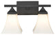 2 Light 14" Matte Black Vanity Light